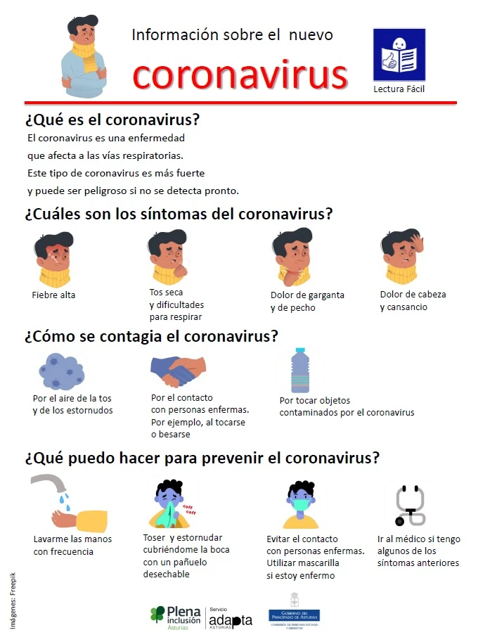 Web informativa i guia en lectura fàcil sobre el coronavirus