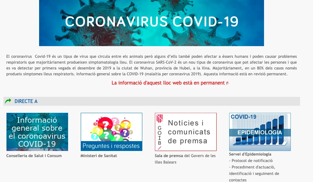 Web informativa i guia en lectura fàcil sobre el coronavirus