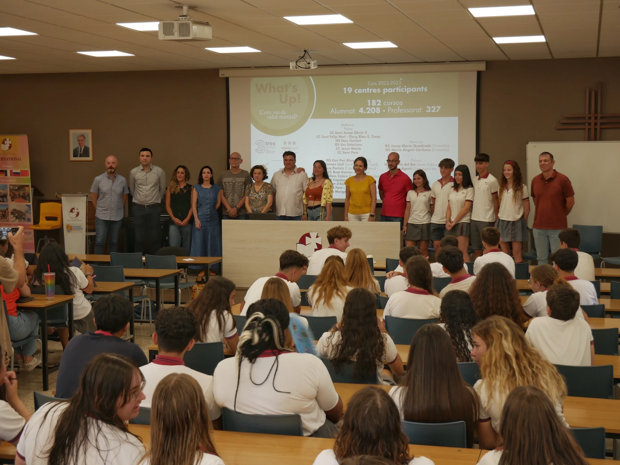 Dinou centres de Balears i més de 4.000 alumnes han participat aquest curs en el projecte  “What’s Up! Com vas de salut mental?”