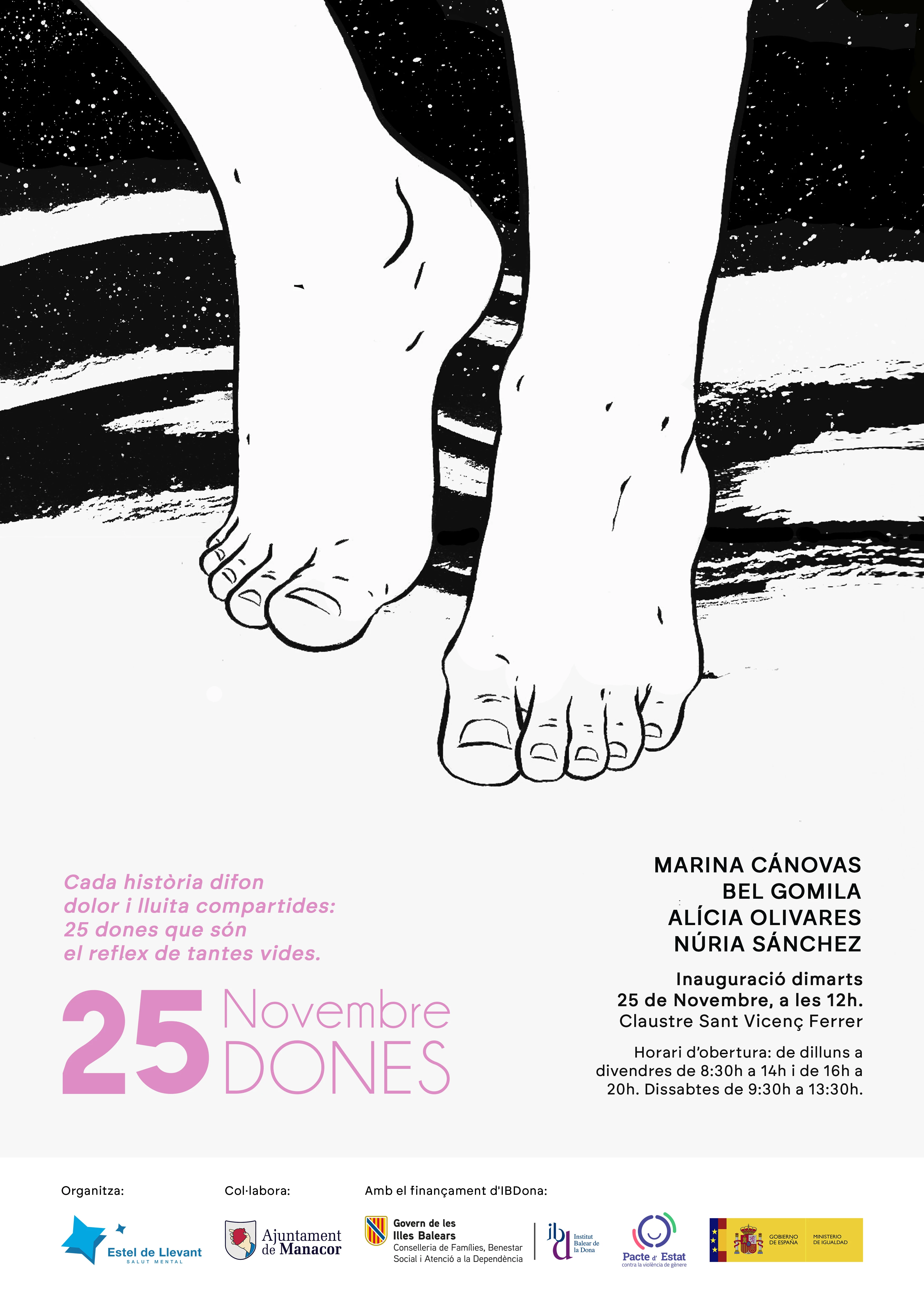 Estel de Llevant inaugura l’exposició “25N, 25 Dones”, un projecte artístic col·lectiu per visibilitzar les violències masclistes i el seu impacte en la salut mental